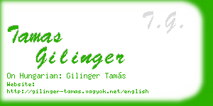 tamas gilinger business card